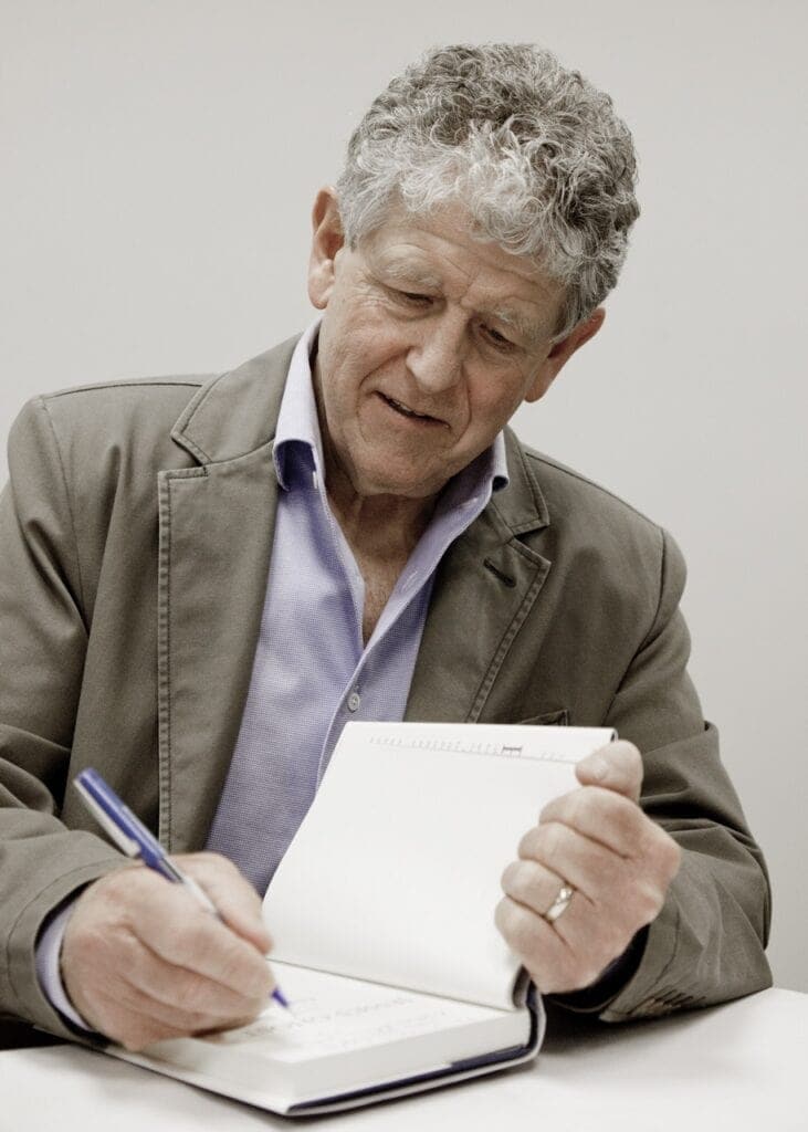 Photo - Frank Bergon is shown here at a book signing in Madera.