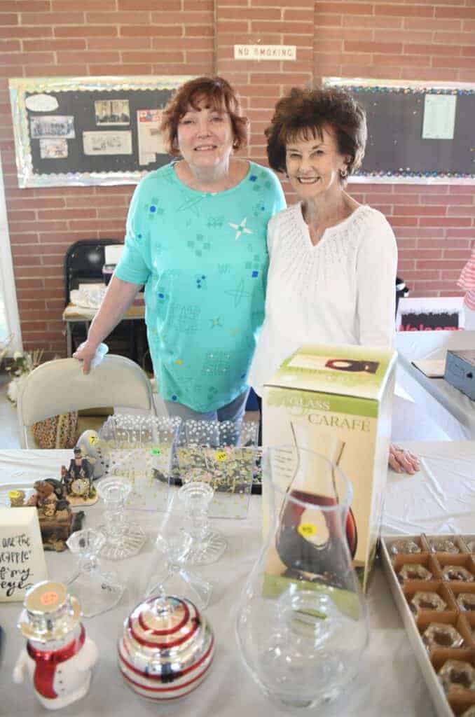 Photo - Debi Brown, left, and Rita Wilson hosted a Spring Fling at Madera United Methodist Church on Saturday, with space rental fees benefiting MUMC, and proceeds from Madera County Employees’ Giving Tree booth to benefit Early Start (school for special needs children).