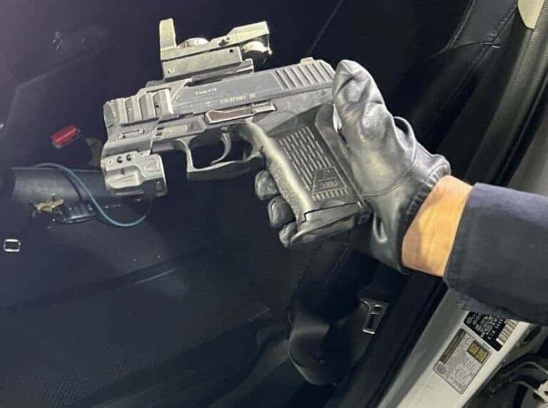 Officer finds loaded gun during stop