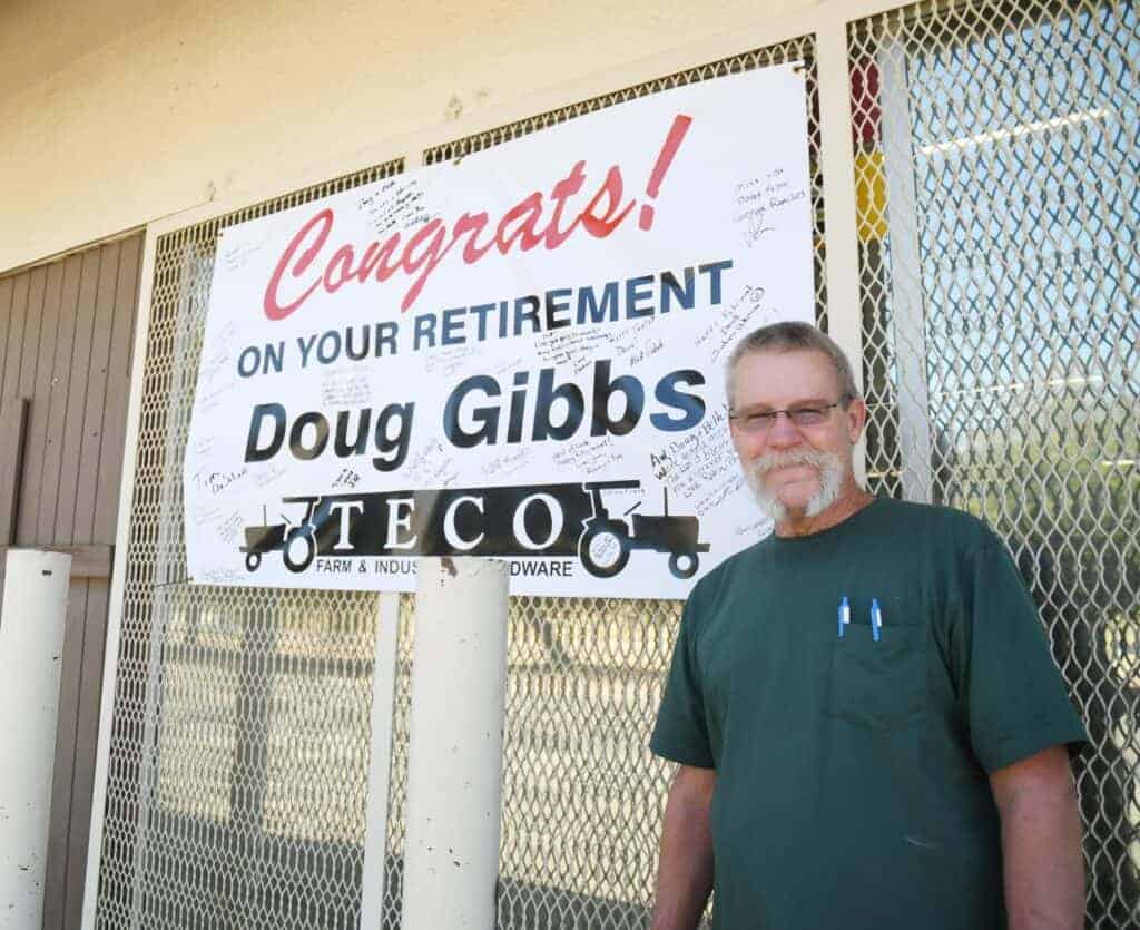 Photo - Longtime Teco employee Doug Gibbs celebrates his retirement after 43 years. A party was held for him on Wednesday and Friday was his last day of work.
