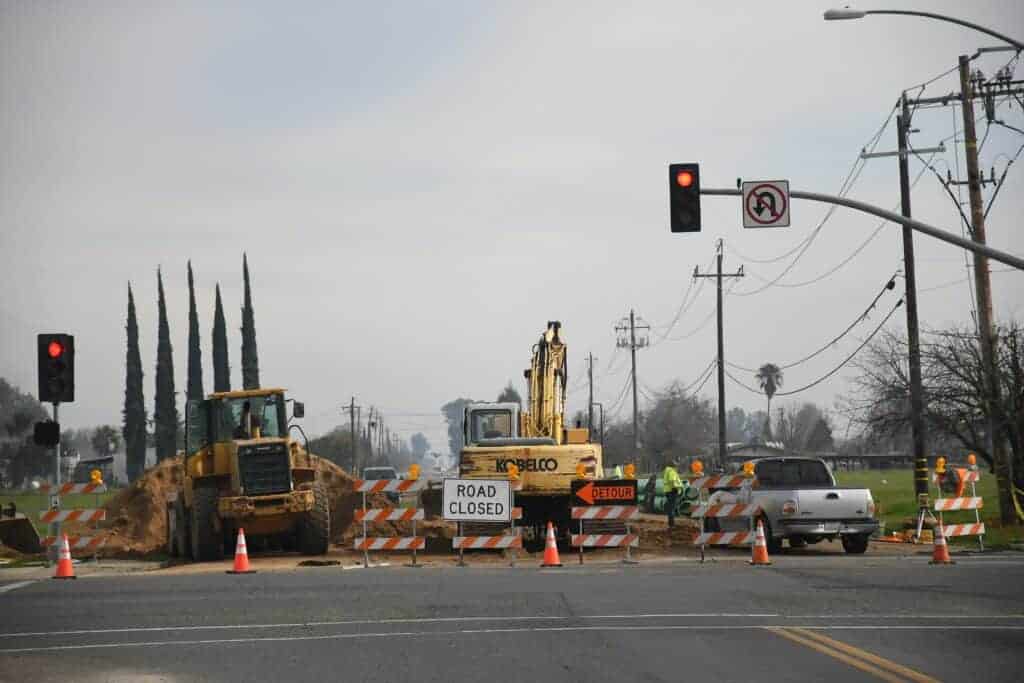 Photo - New sewer system upgrades are being installed throughout the city and has caused some detours in Madera City roads. Ellis Street is closed between D Street and Country Club Drive.