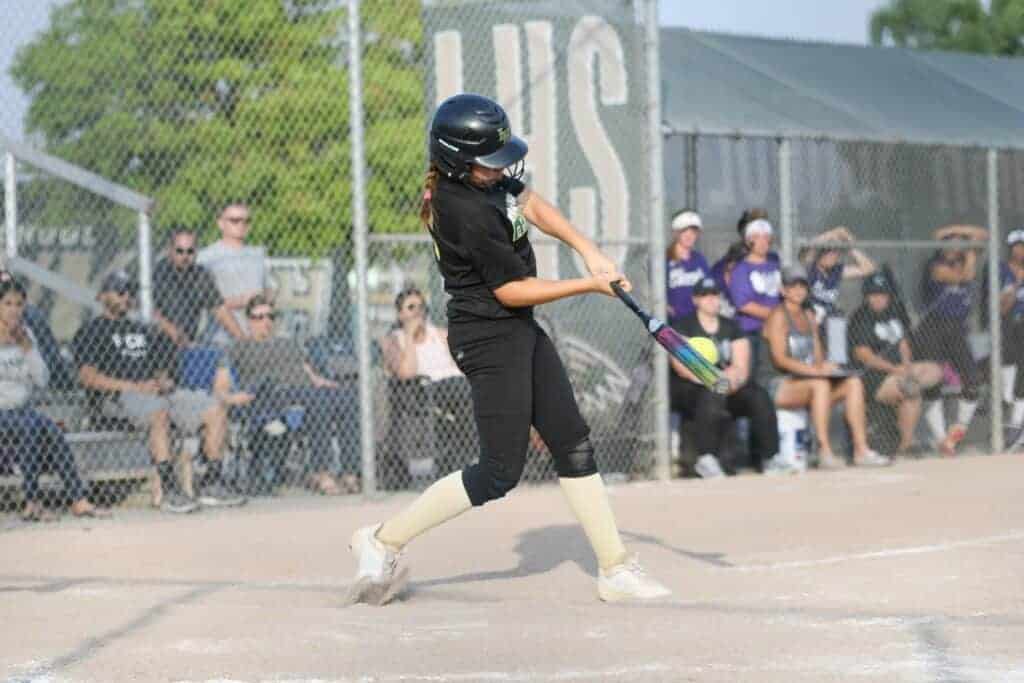 Photo - Liberty freshman Lauren Chapman had a team-high three hits in Tuesday’s Div. III semifinal loss to the top-seeded Dinuba Emperors.