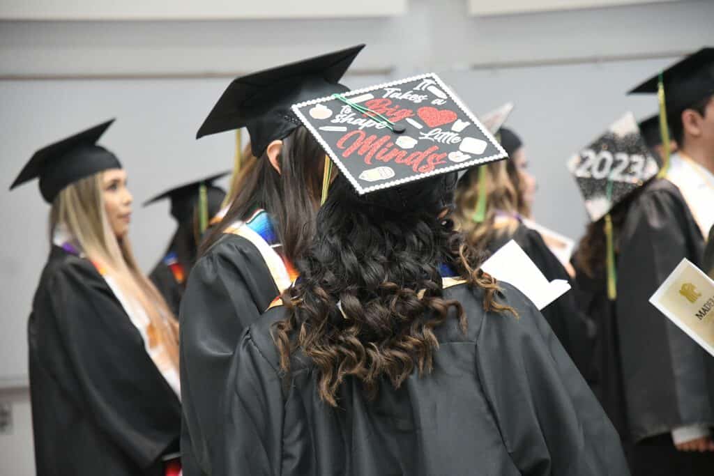 Photo - Madera Community College graduates prepare for the 2023 commencement ceremony on May 19.