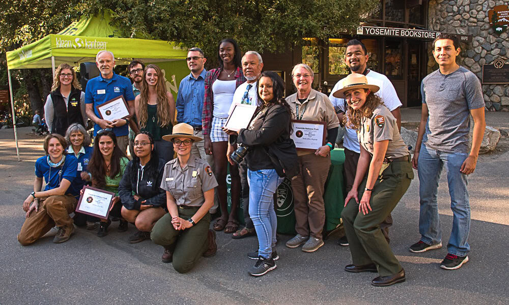 Photo - Yosemite National Park honors 2017 Volunteer of the Year award recipients during a ceremony in Yosemite Valley on National Public Lands Day last month.