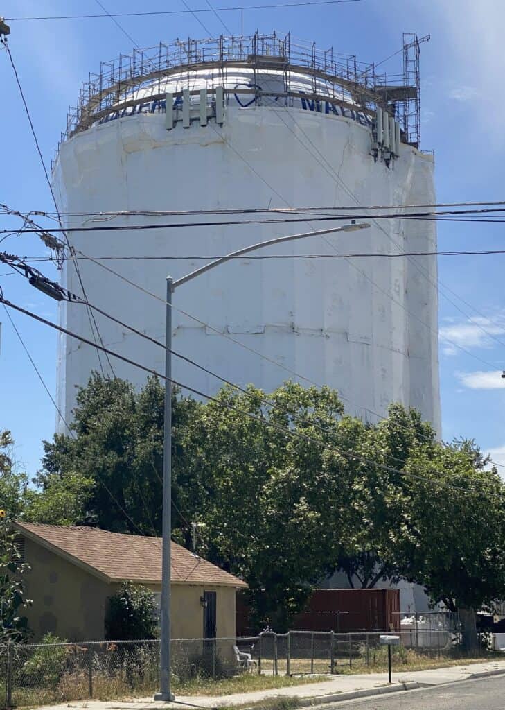 Photo - The Loy Cook Water Tower through the lens of the City’s drone.