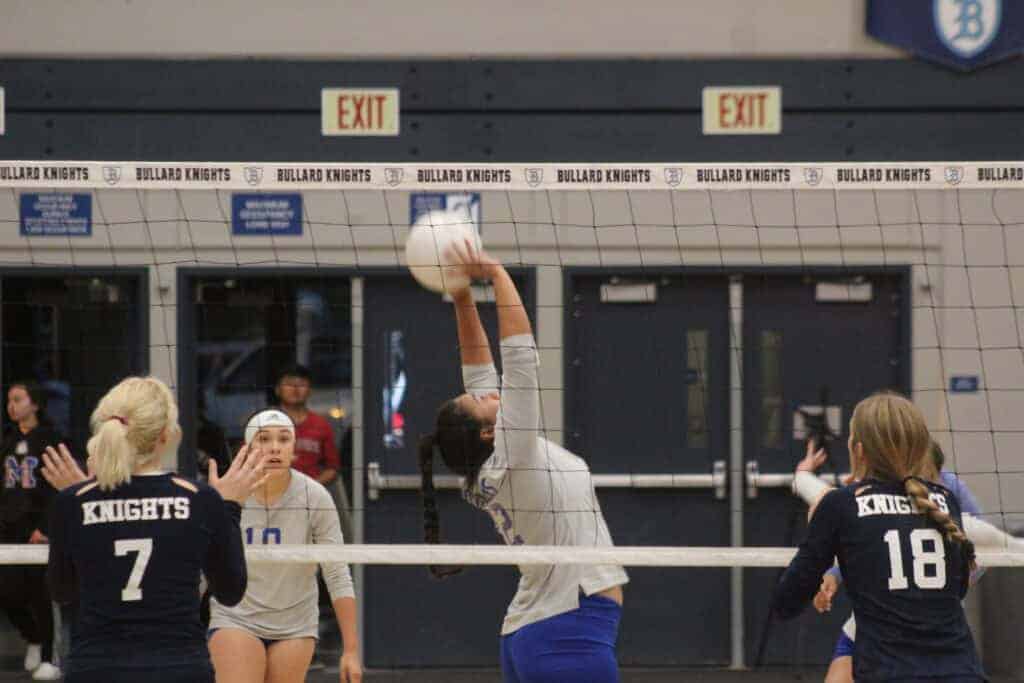Photo - The Coyotes had to bounce back from a subpar 25-22 win in the first set to record a 25-15 win in the second and a 25-17 in the third for Tuesday’s victory.