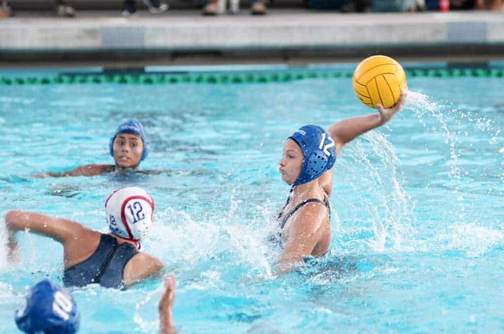 Photo - Madera’s Bailey Hansen rises up for a shot against the Sanger Apaches on Tuesday. She scored two of Madera’s four goals in a loss.