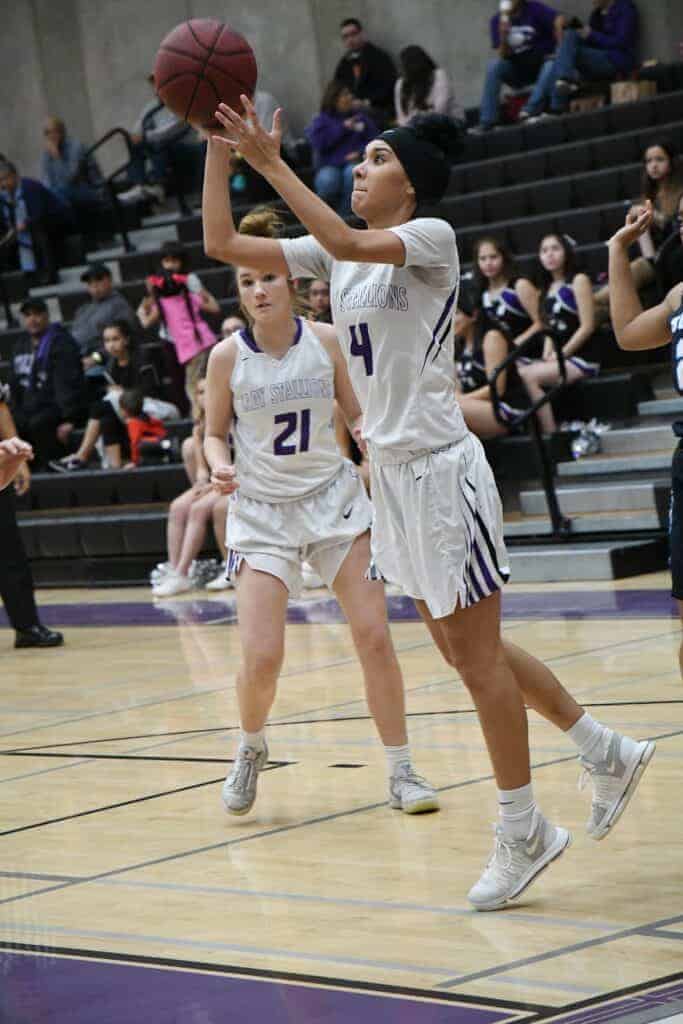 Photo - Madera South’s Aleecia Rosel looks for a bucket during Wednesday’s victory over Bullard.