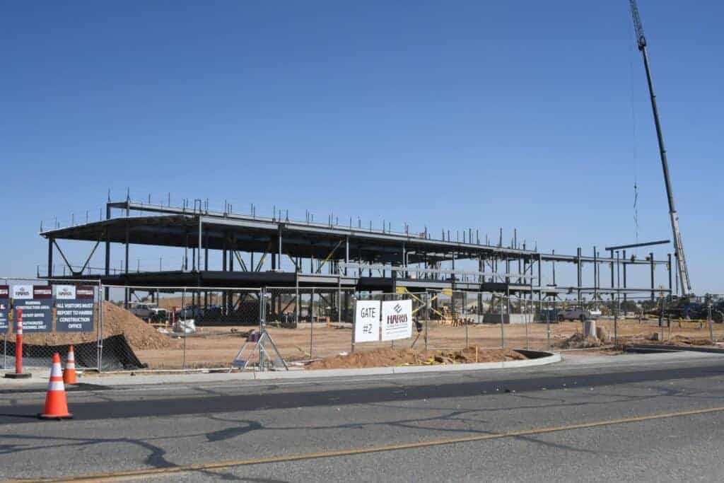 Photo - A photo of the new Matilda Torres High School under construction in late September.