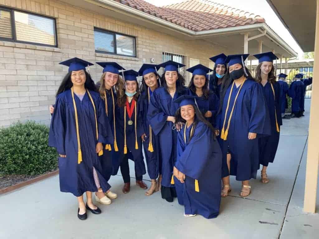 Photo - St. Joachim School students pose before commencement ceremonies on June 10.