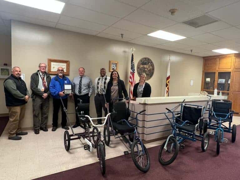 Prison hosts bike distribution