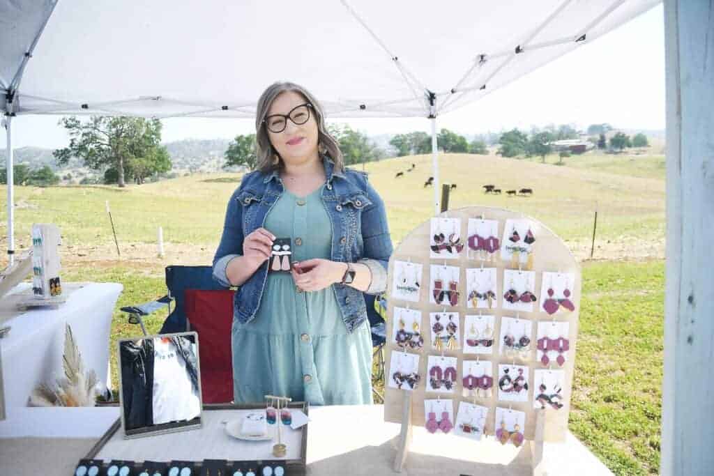 Photo - Christy Lopez of Berry Bijou Jewelry Creations displays her hand crafted jewelry during an open house at Tattered Farms. Lopez will host a booth at the Central Valley Spring Sip & Shop at San Joaquin Winery on Saturday.