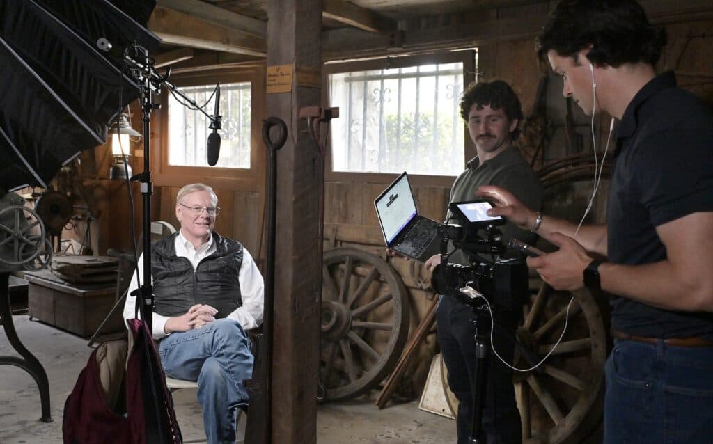 Photo - Madera County turned into a makeshift movie set with filming done at the Madera County Historical Museum on Wednesday.