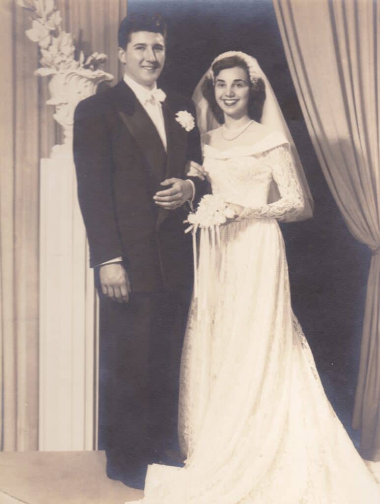 Photo - Sam and Joy Pistoresi are shown here in their wedding picture.