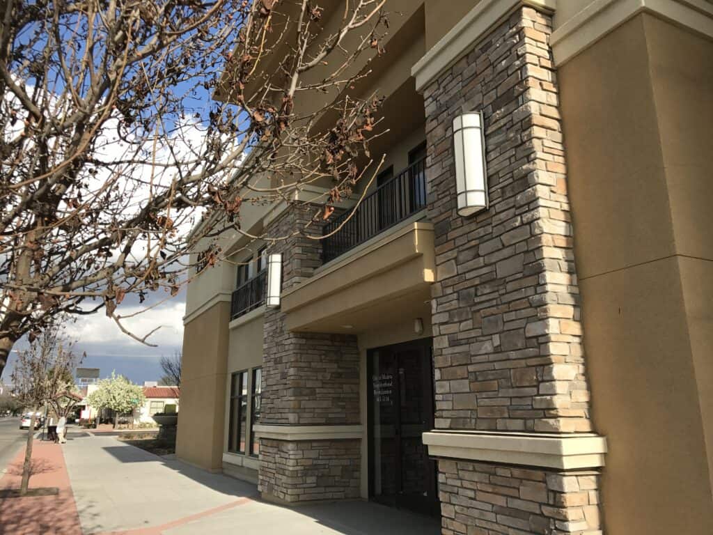 Photo - The former Redevelopment Agency building on East Yosemite Avenue.