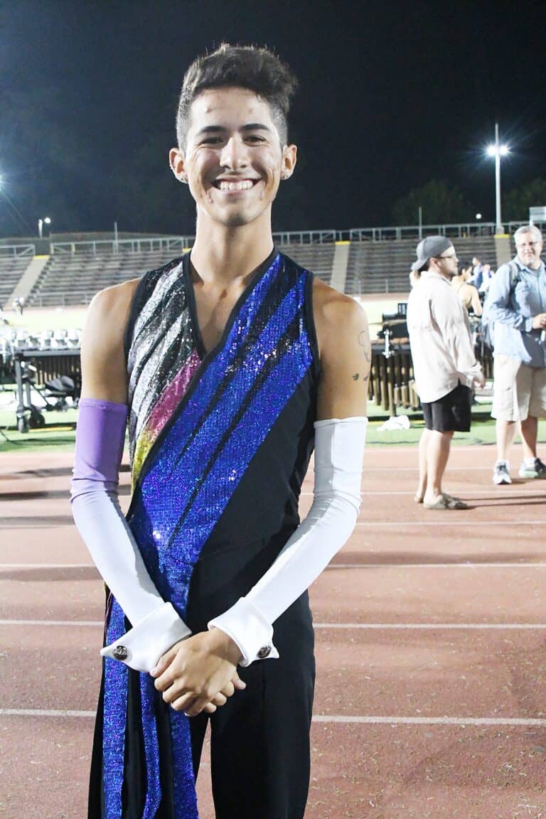 Madera marcher and musician in championship drum-and-bugle corps