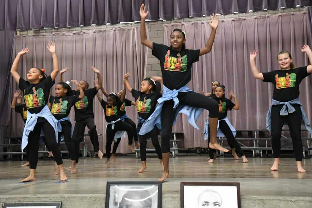 Photo - Youth dancers, Purpose II Praise, perform during the 2018 Martin Luther King Jr. Celebration at Martin Luther King Jr. Middle School. This year’s event will be held at 2 p.m. Sunday.
