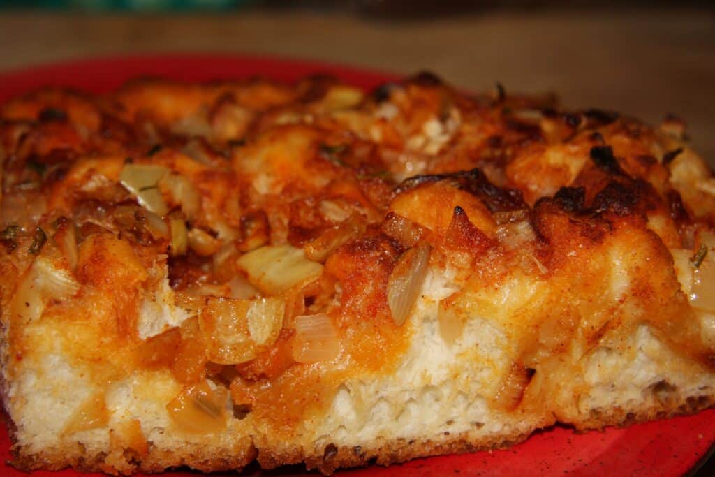 Photo - A wedge or two of homemade onion bread is great with soup, or add other toppings and create a pizza.