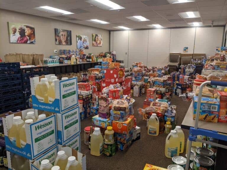 Groceries donated to caregivers