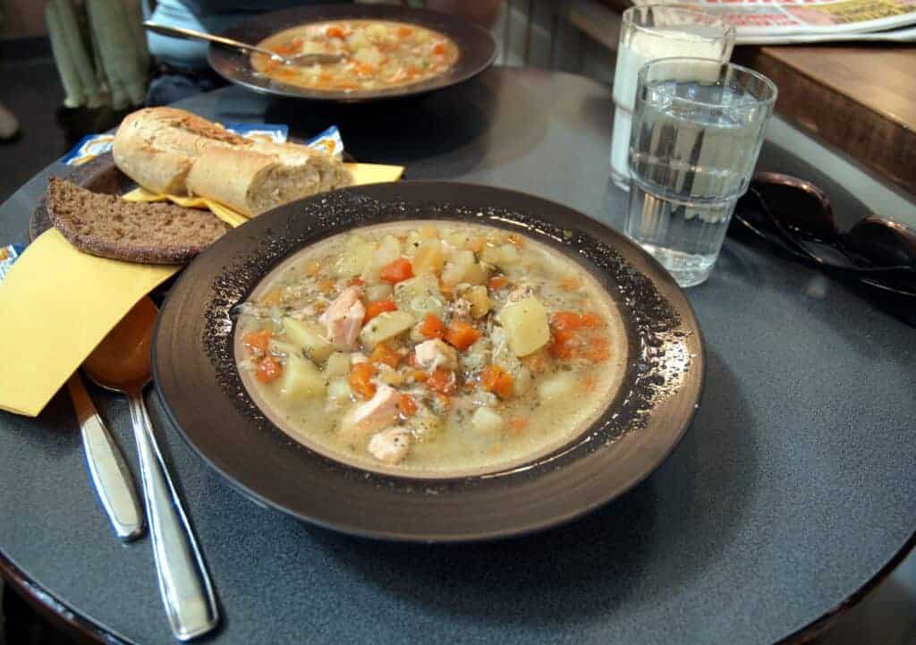Photo - Not much time? You can doctor up most canned soups with some extra cooked meats and veggies. Serve with lots of bread and you’re all set.