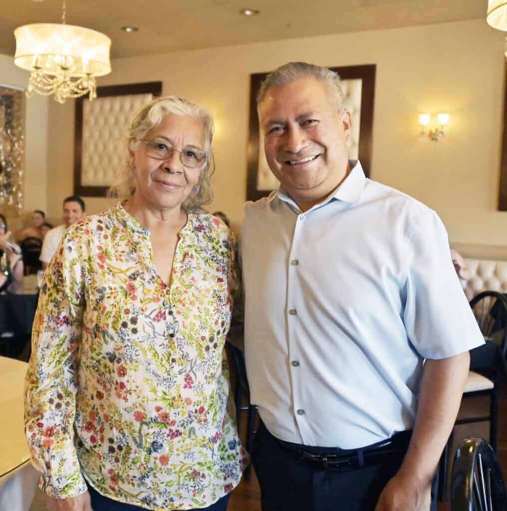 Photo - Gabriela Solorio, retired owner of Ristorante Gabriela, joins Tomas Gonzalez, owner of Sapore D’italia Ristorante, in support of his new restaurant in her old restaurant location.