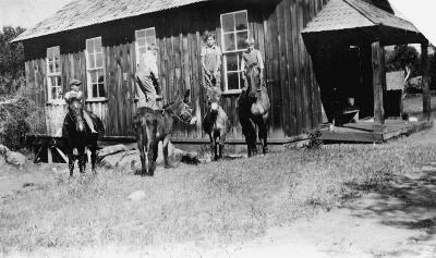 Photo - Green School, shown here in 1895, was one of the 27 school districts in operation when Madera County was carved out of Fresno County. Green School was located in the vicinity of Black Hawk Lodge just off of present day Highway 41.