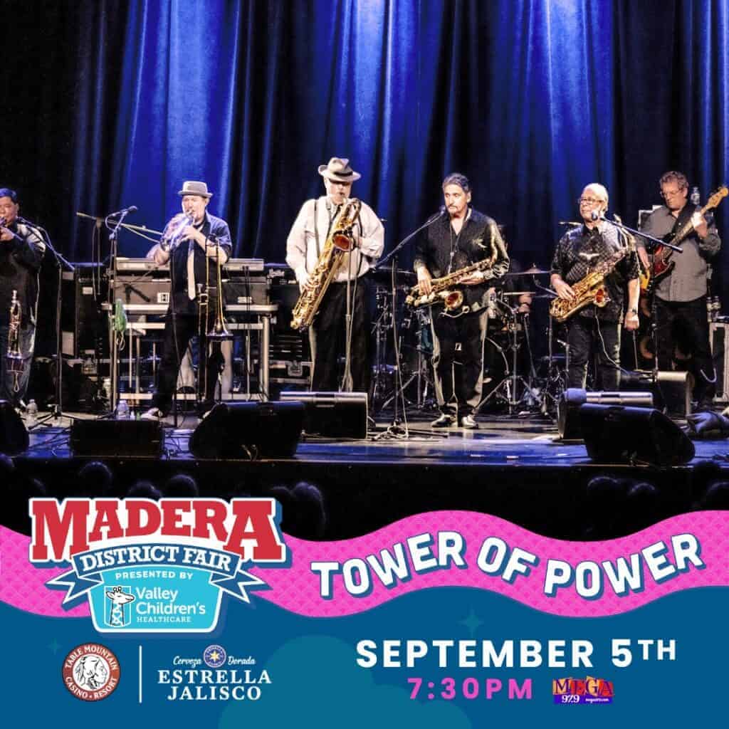 Photo - Tower of Power will be the first featured performer at the Madera District Fair’s Table Mountain Concert Series. They open the fair on September 5.
