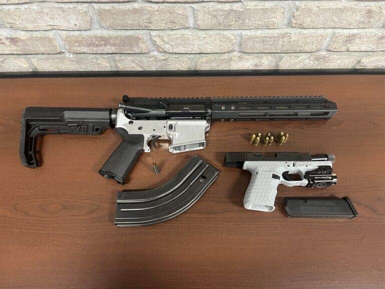 Traffic stop finds firearms
