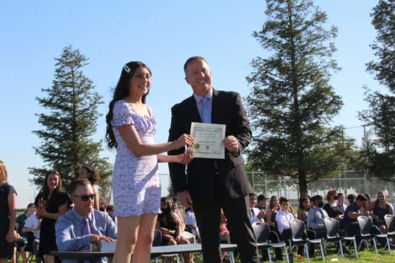 Ranchos Middle School promotes 154
