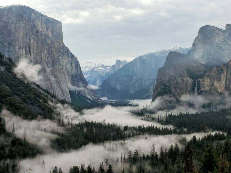 On last day of summer, snow falling in the Sierra Nevada