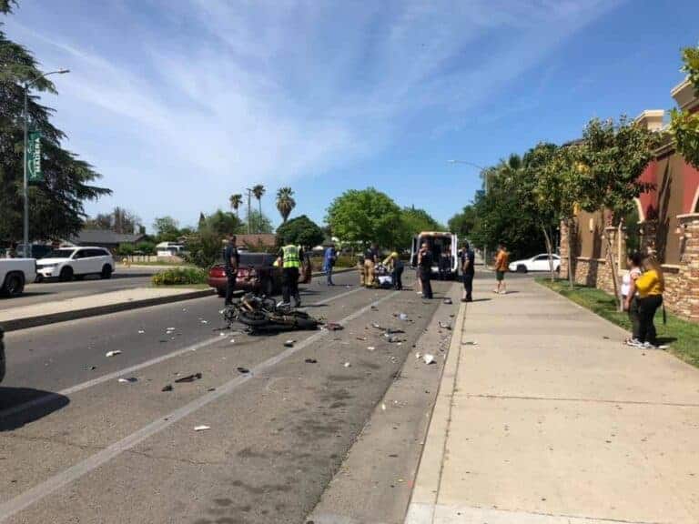 Motorcyclist injured in crash
