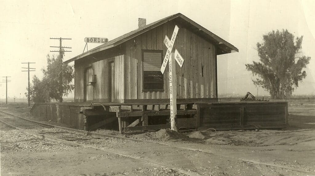 Photo - The freight depot for the town of Borden. Passengers also used this depot.