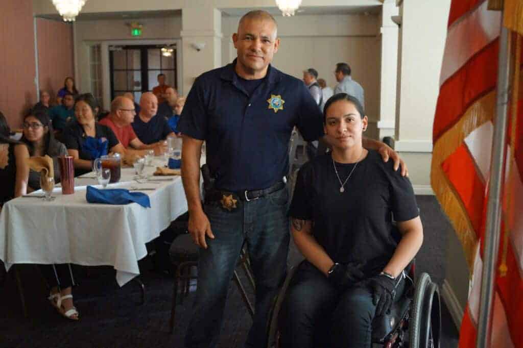 Photo - CHP assists disabled honorary firefighter