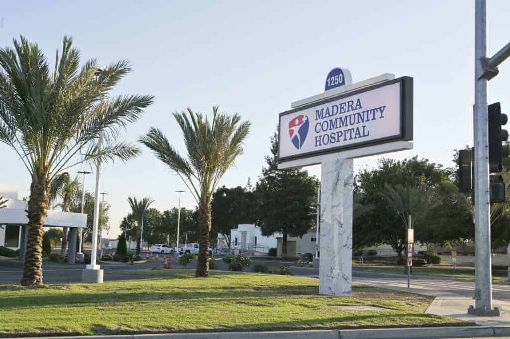 Photo - The Madera Community Hospital’s marquee has received a makeover.