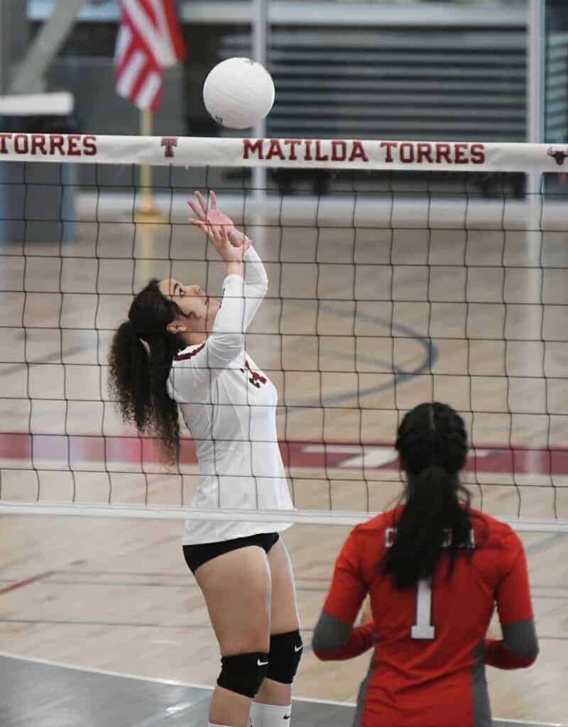 Photo - Matilda Torres’ Samaria Benavidez sets up the offense in Thursday’s loss to Chowchilla.