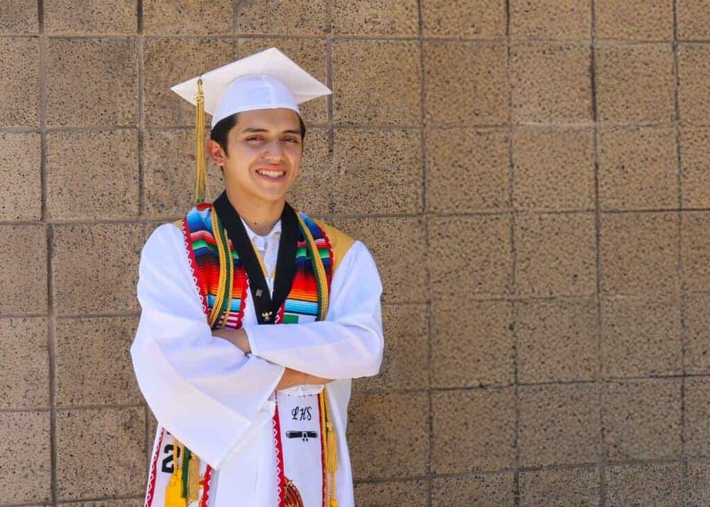 Photo - Miguelangel Hernandez will graduate from Liberty High School on Wednesday evening with a 4.5 grade point average.