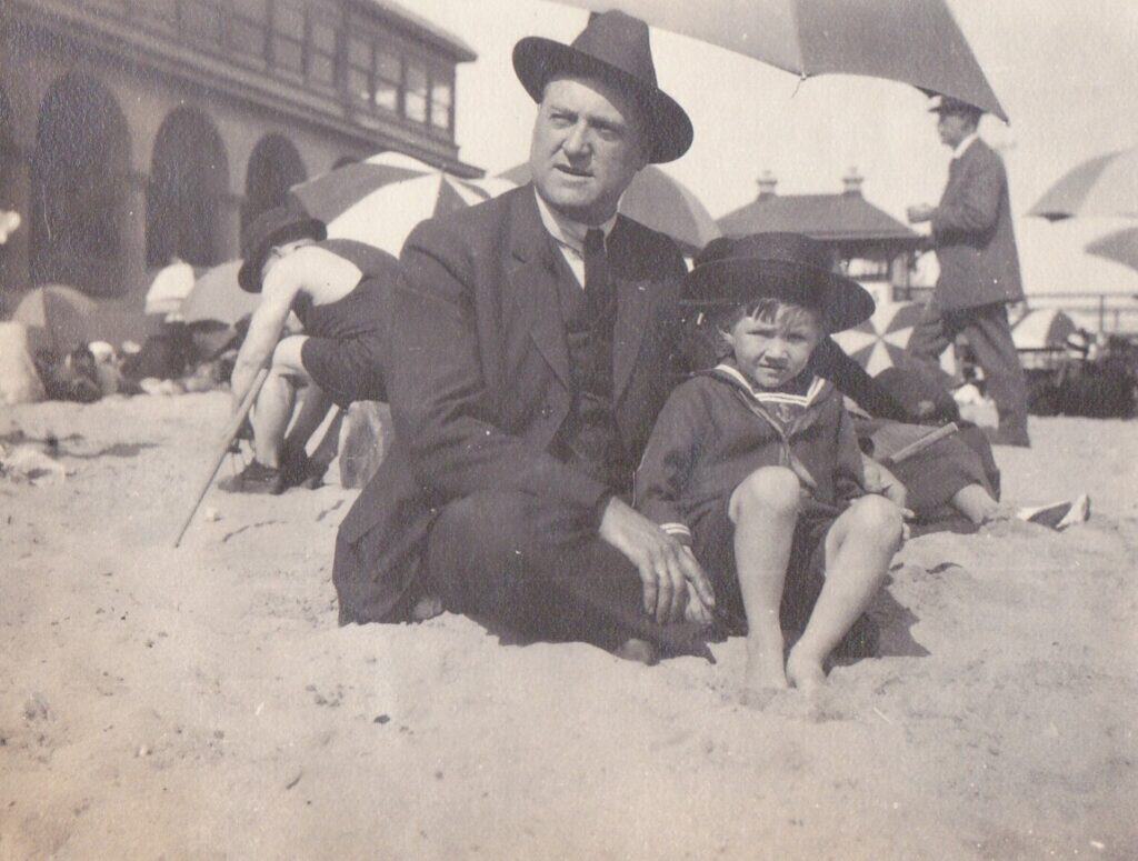 Photo - Dr. Dow Ransom is shown here with his son, Dow Jr. in 1921, one year after he “robbed” School Supt. Craig Cunningham.