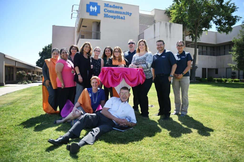 Madera Community Hospital staff gathered outside for a group photo.