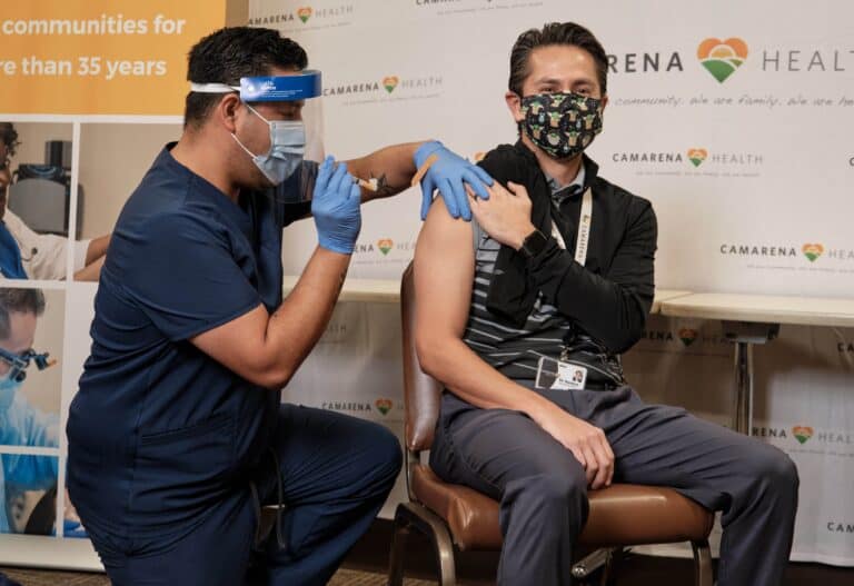 Camarena gives first COVID-19 vaccines to its employees
