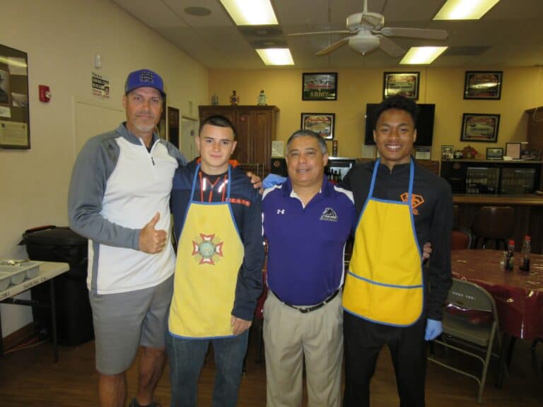 VFW, football players serve up monthly fundraiser breakfast