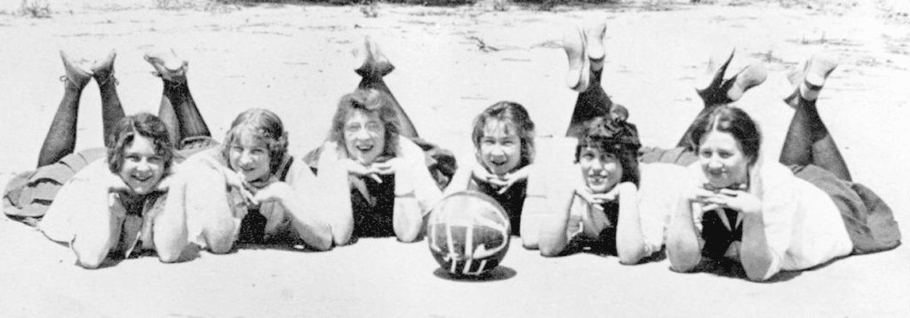 Photo of Lena Northern, second from the left, was voted Madera Raisin Queen two years before this photo was taken.