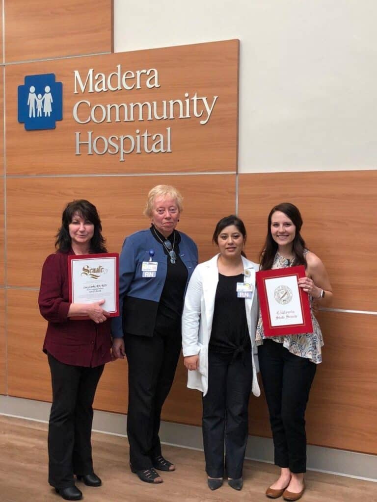 Nurses at Madera Community Hospital honored with Daisy Awards for exceptional care and compassion.
