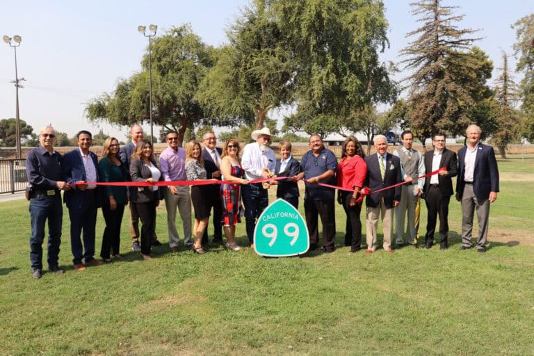 Caltrans and Madera County cut ribbon on SR 99 upgrade