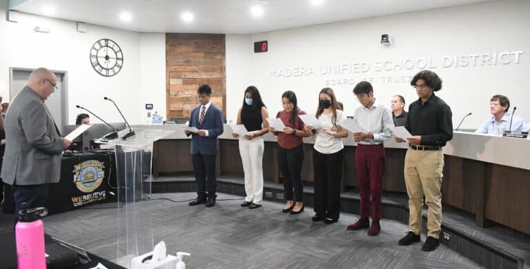 MUSD student board members installed