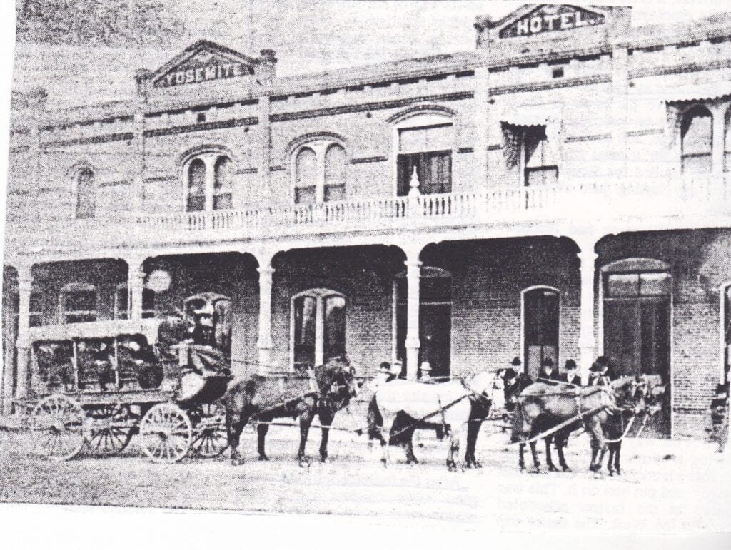 Historic Madera stagecoach in Fresno Flats, California.