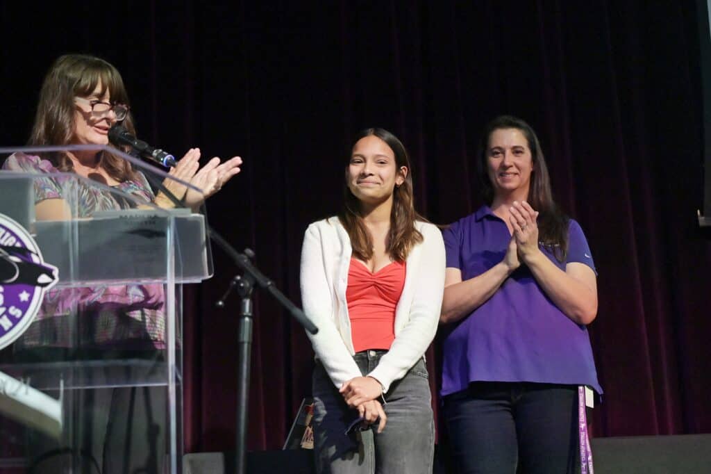 UCSB-bound Madera South athlete receives award at school event.