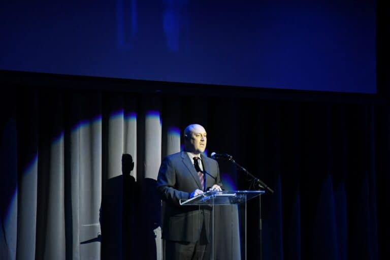 Lile presents State of District address
