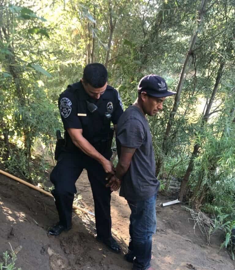 Police patrol trail, make arrest
