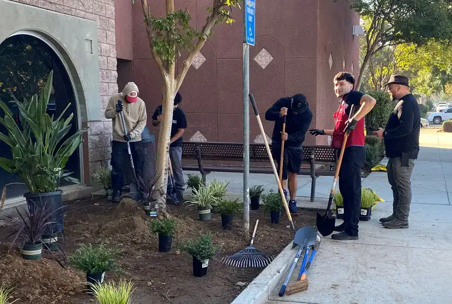 Photo - Madera Lowe’s employees volunteer their time and resources to make significant improvements to several public facilities in Madera on October 17.