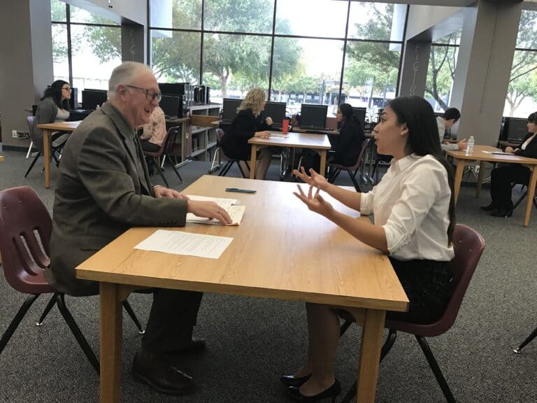 Seniors ‘wow’ adults in mock interviews